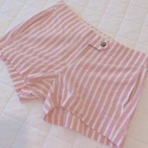 J. Crew Factory Striped Linen Shorts Size 2